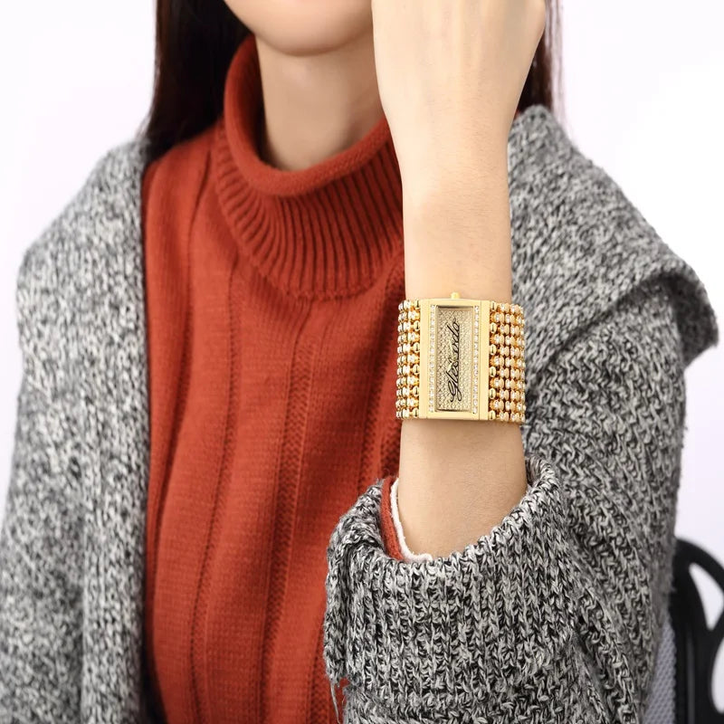 ✨ G&D Women's Gold Square Watch – Elegance in Every Tick ✨