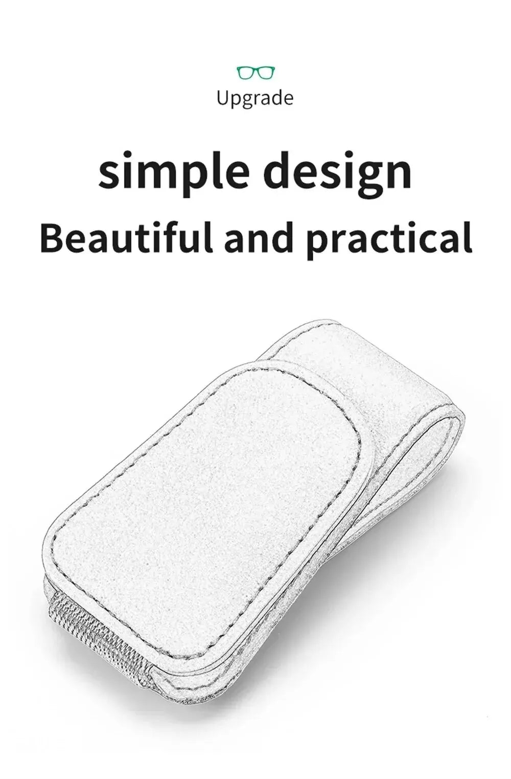 MagnoClip™ – Leather Magnetic Car Sun Visor Glasses Holder