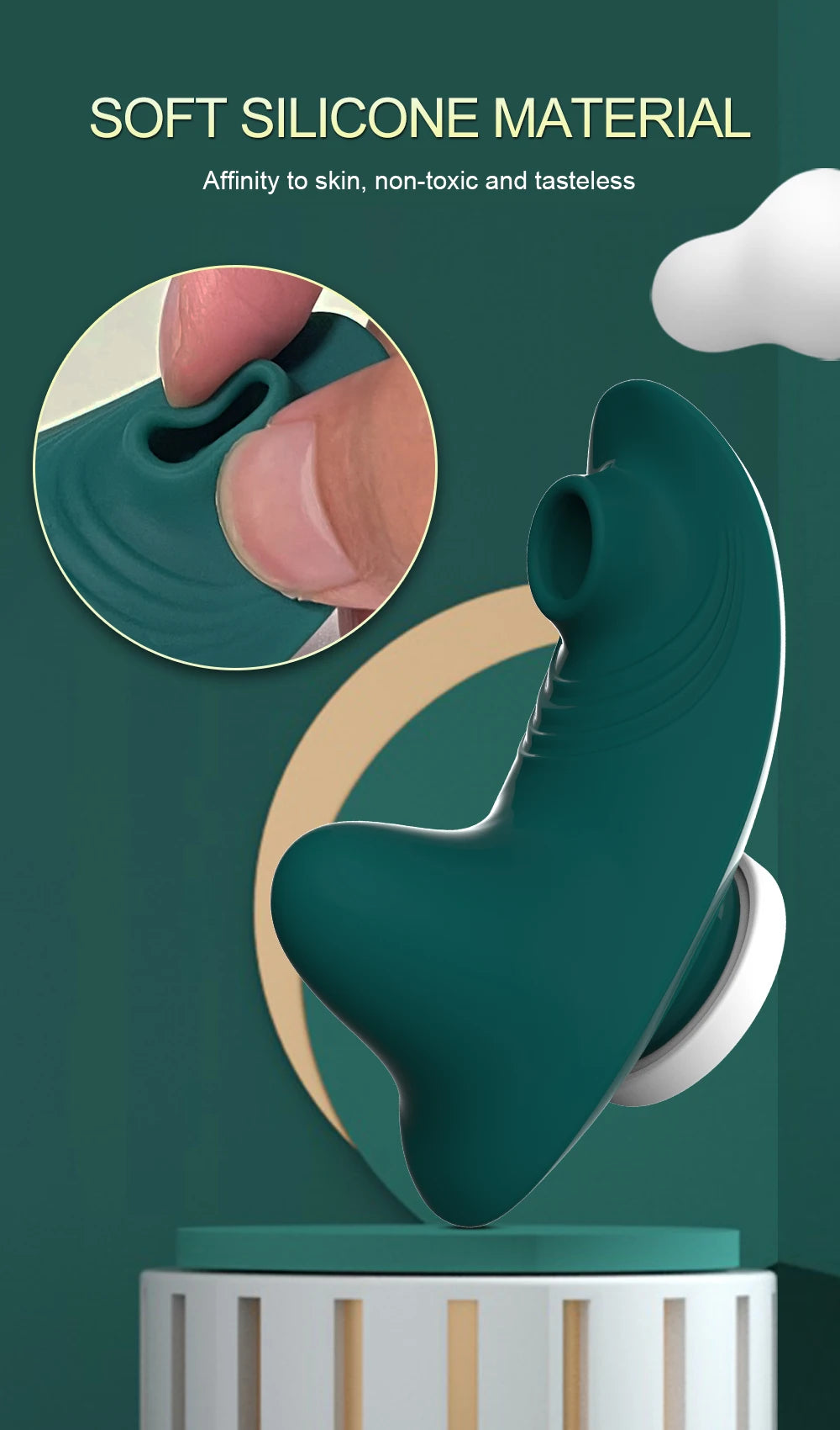 Wearable Mini Vibrator with Clitoral Suction & App Control
