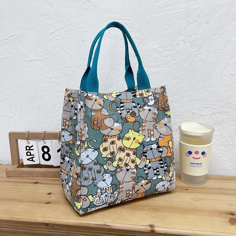🐾 Chic Cat Canvas Tote – "Carry a Little Whimsy with You"