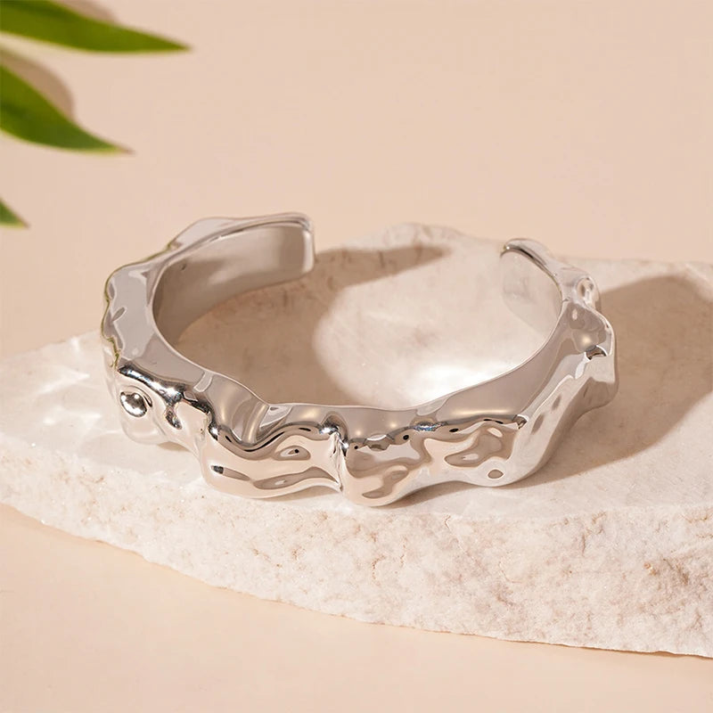 BoldPulse Irregular Cuff Bracelet