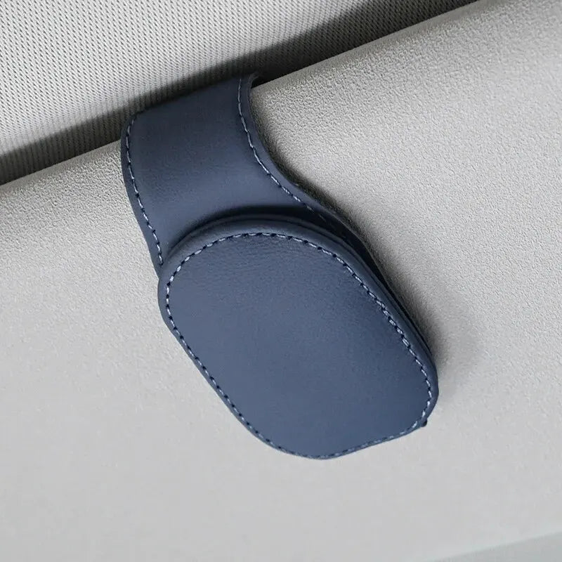 MagnoClip™ – Leather Magnetic Car Sun Visor Glasses Holder