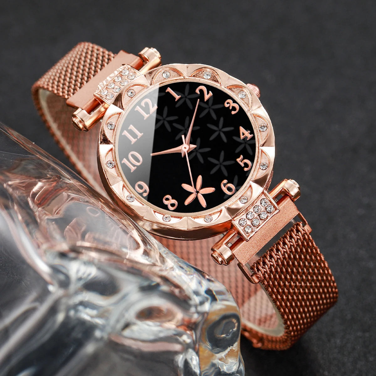 Stellar Bloom Set | Golden Watch & Starry Bracelet