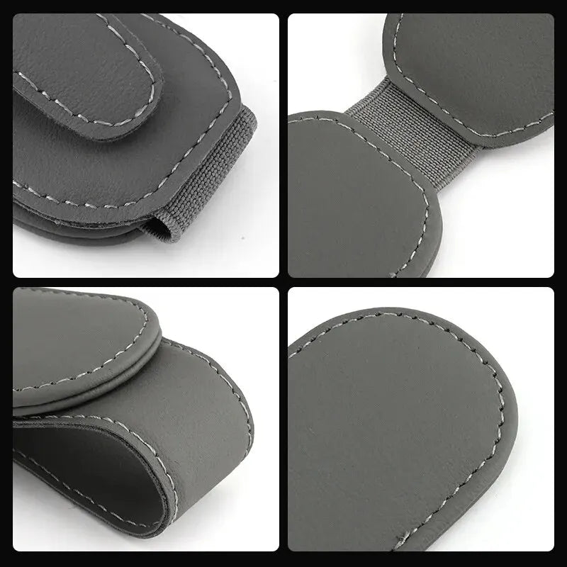 MagnoClip™ – Leather Magnetic Car Sun Visor Glasses Holder