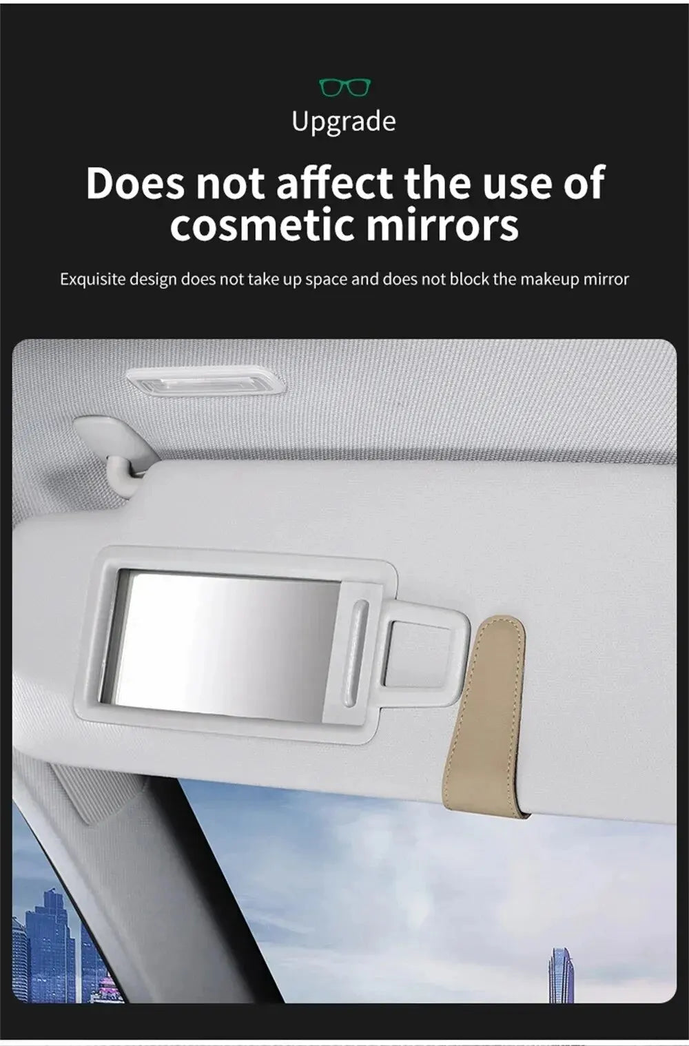MagnoClip™ – Leather Magnetic Car Sun Visor Glasses Holder