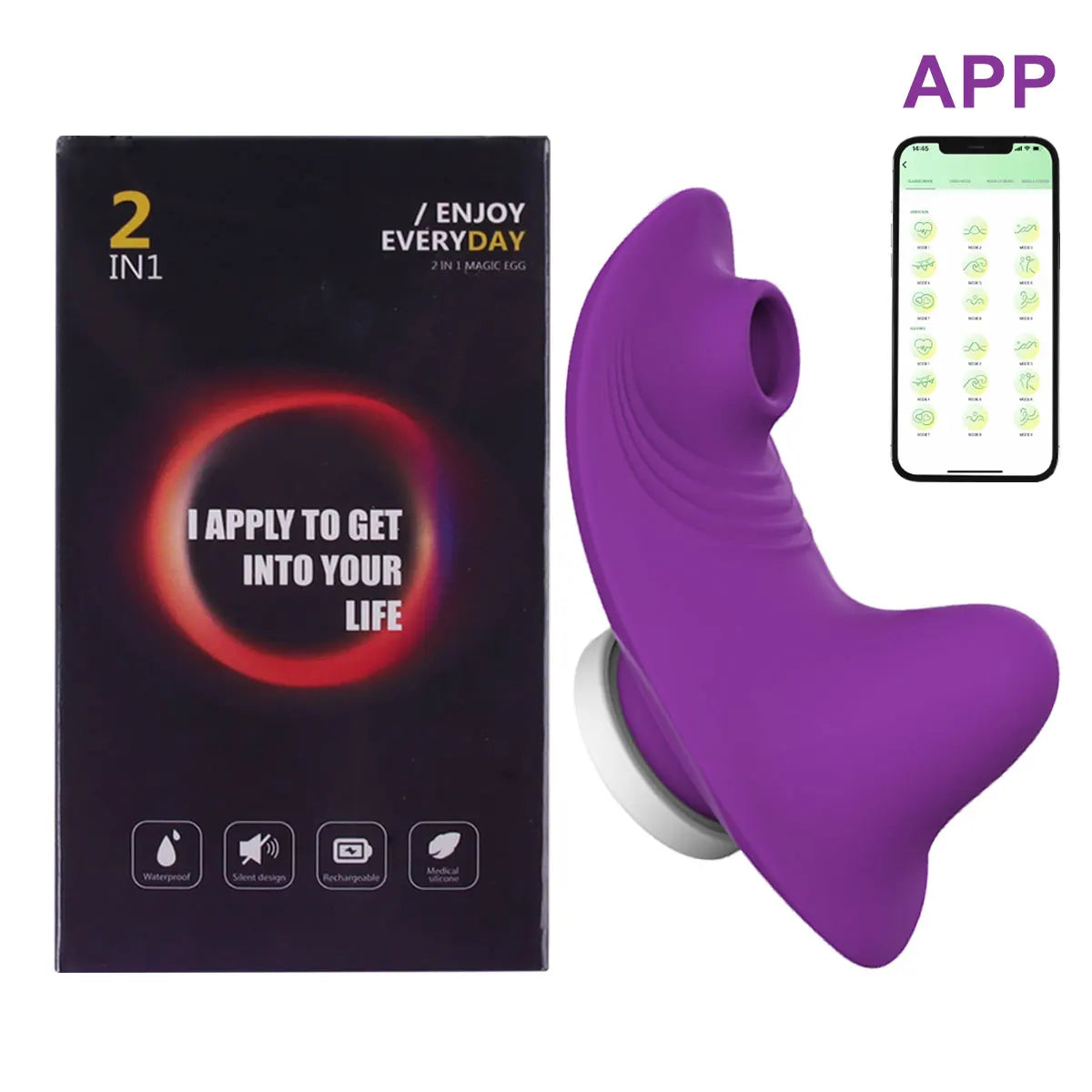 Wearable Mini Vibrator with Clitoral Suction & App Control