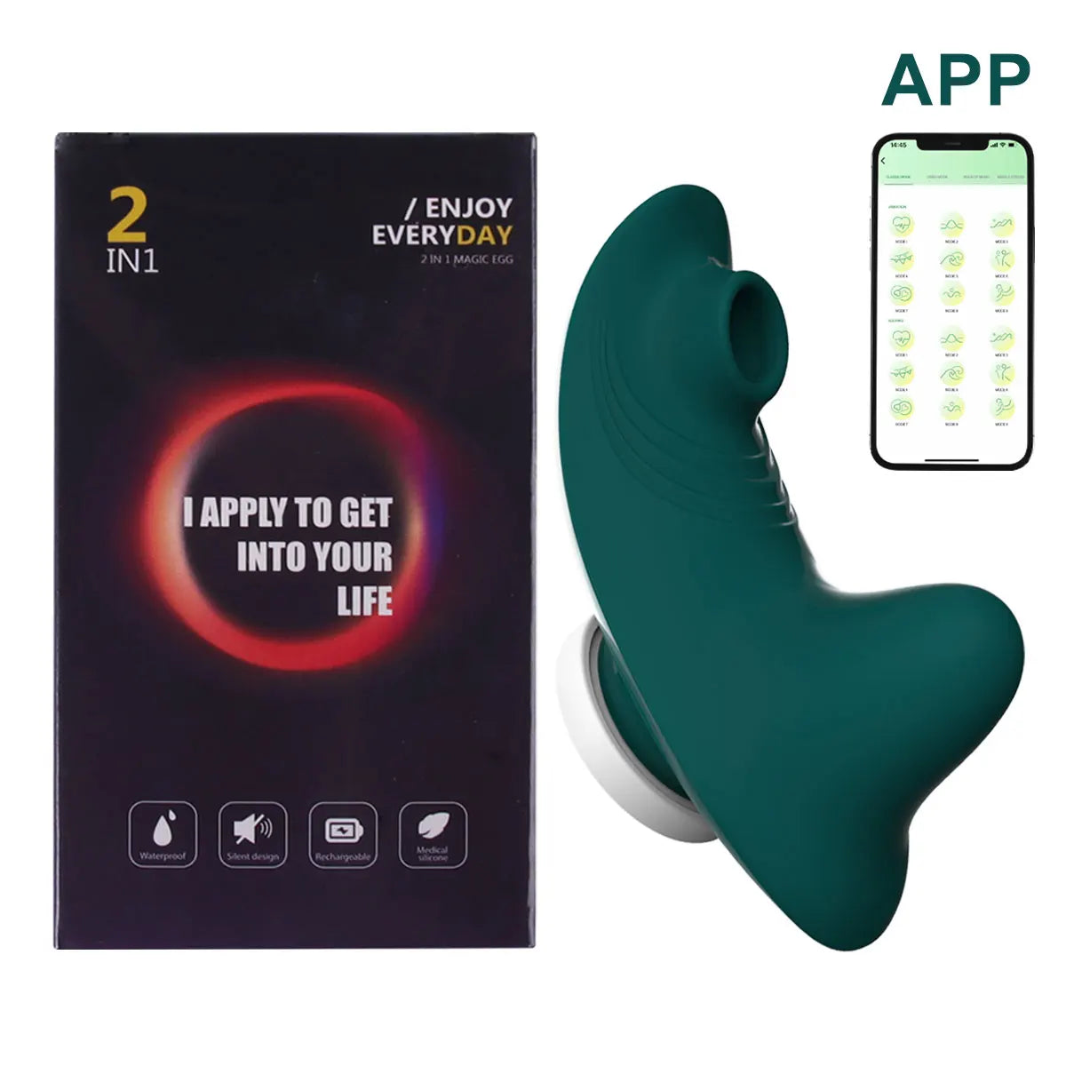 Wearable Mini Vibrator with Clitoral Suction & App Control
