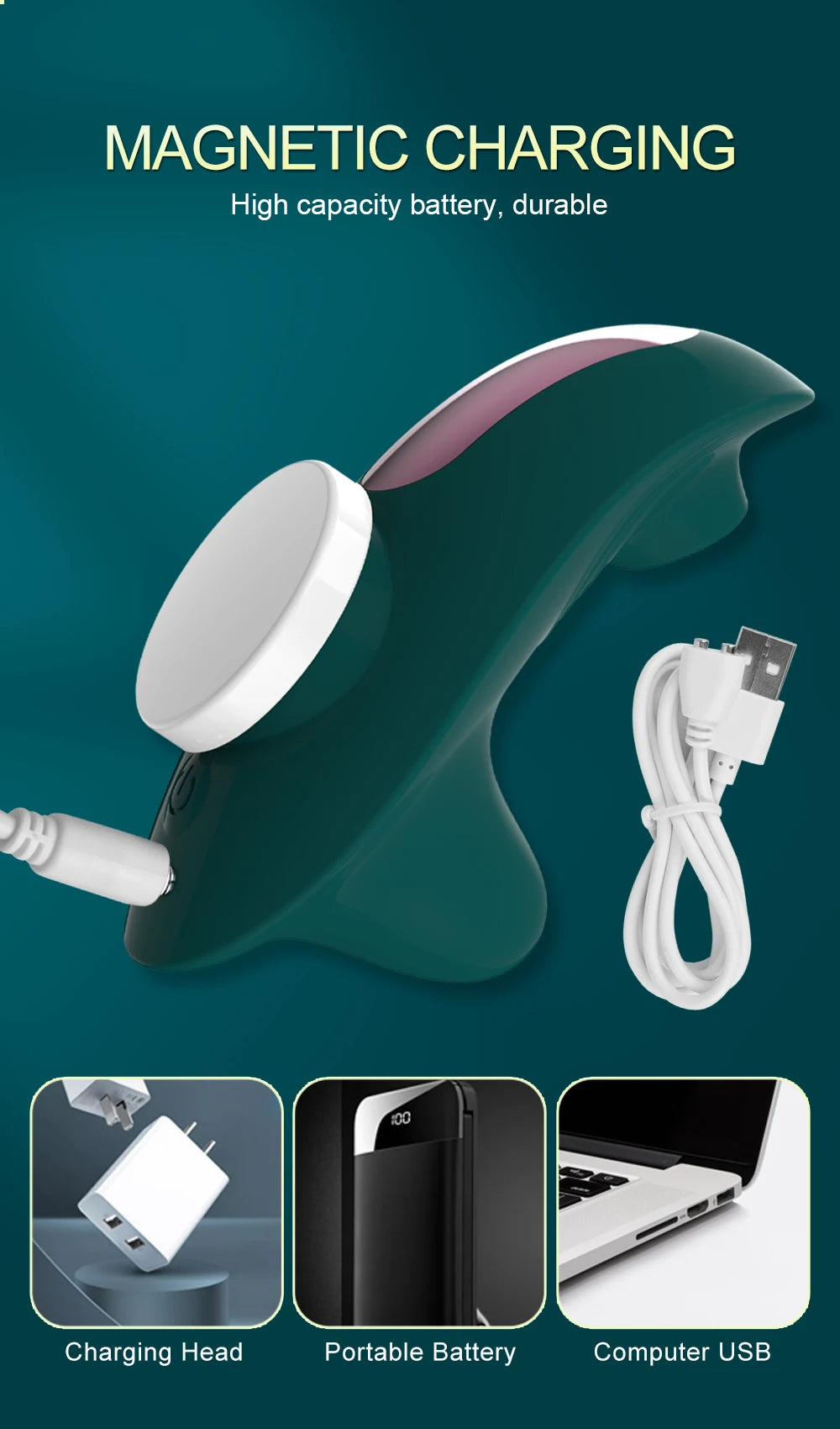 Wearable Mini Vibrator with Clitoral Suction & App Control