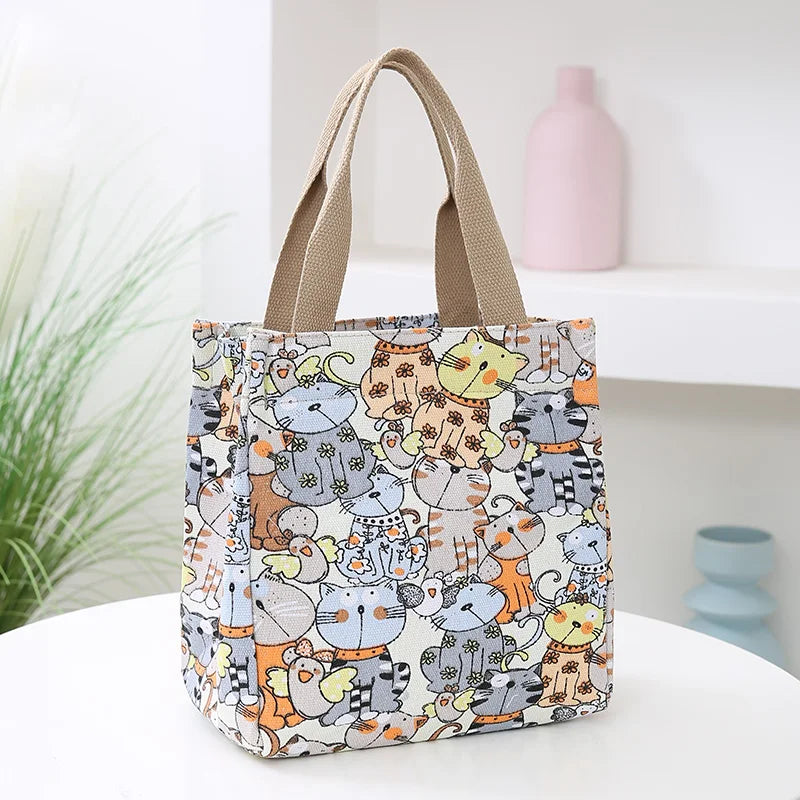 🐾 Chic Cat Canvas Tote – "Carry a Little Whimsy with You"