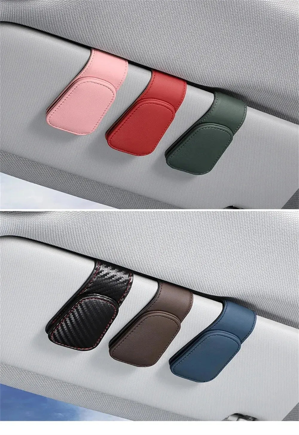 MagnoClip™ – Leather Magnetic Car Sun Visor Glasses Holder