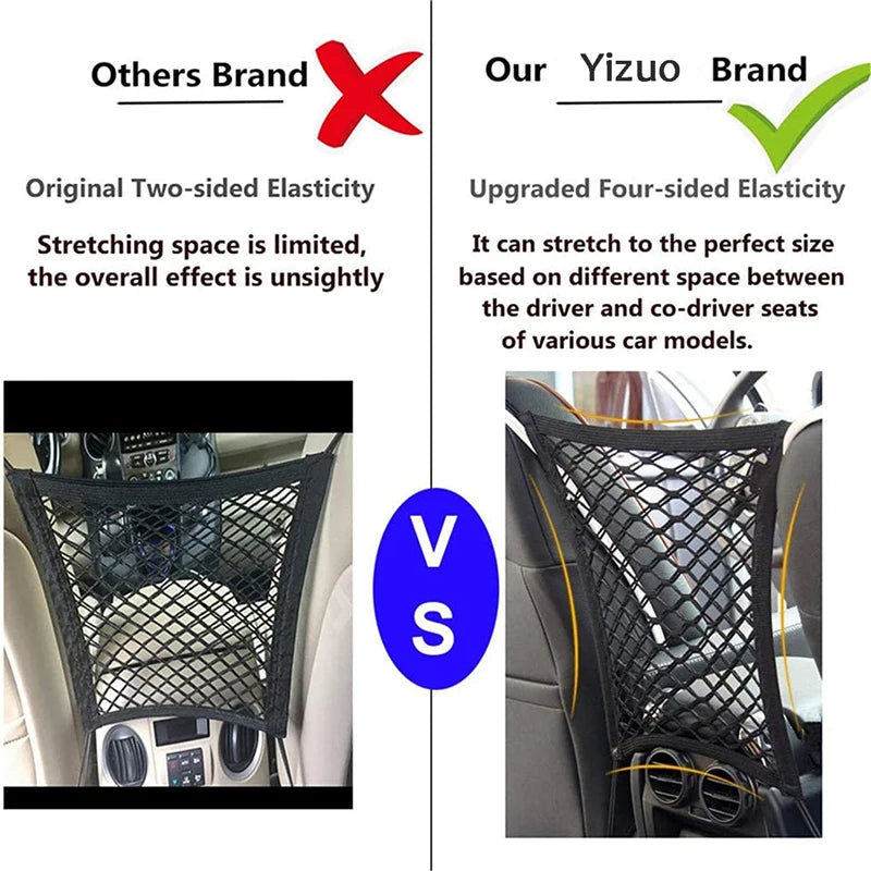 SafeNet™ – Elastic Car Storage Net & Pet Barrier for Front Seats