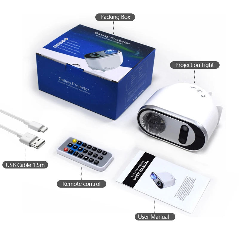 AuroraGlow Pro – Northern Lights Projector with Moon & Stars