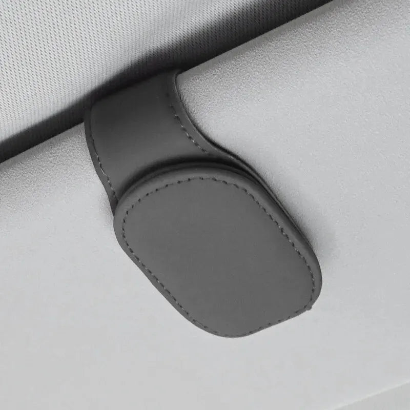 MagnoClip™ – Leather Magnetic Car Sun Visor Glasses Holder