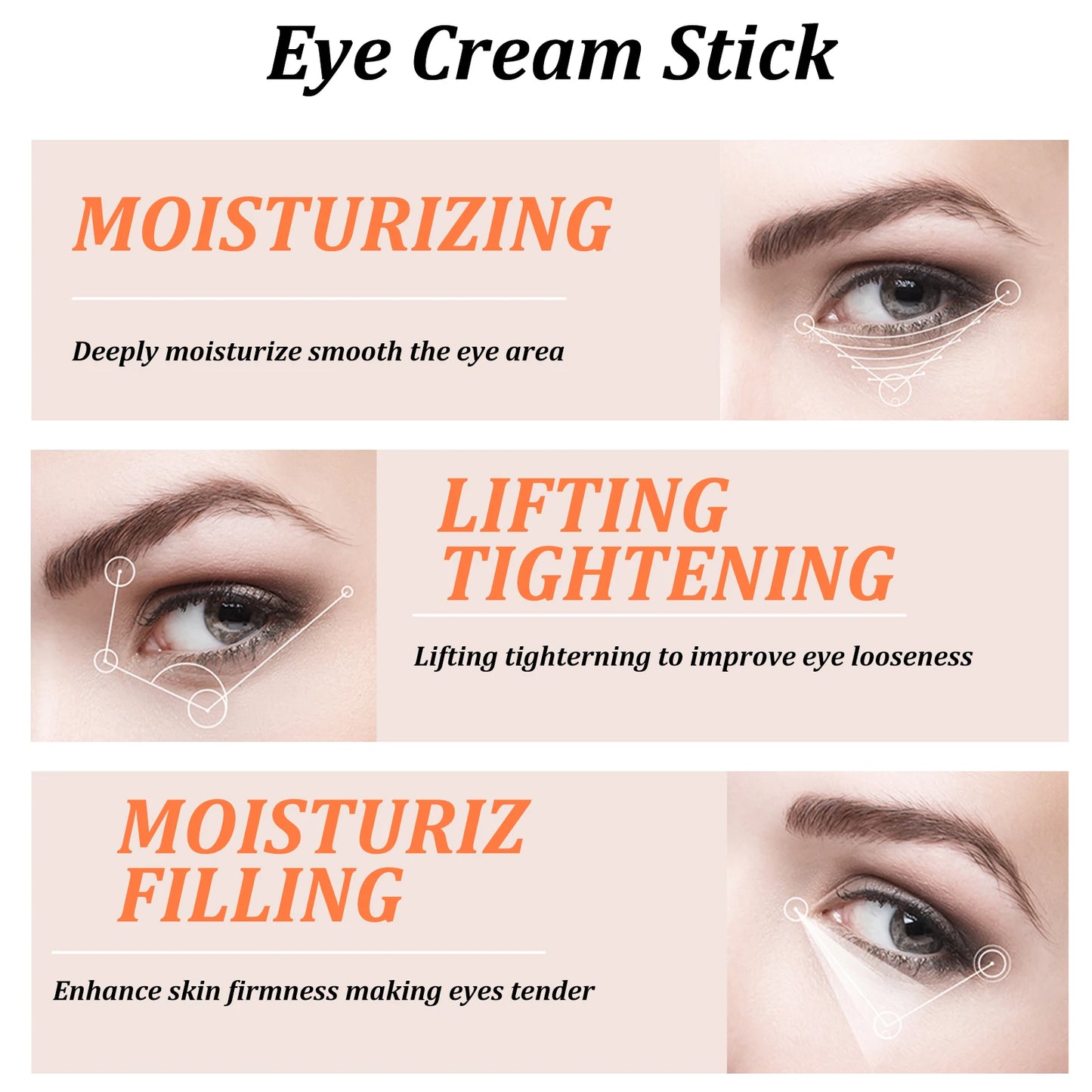 Crema para ojos en barra Snail Radiance: ojos suaves, días brillantes