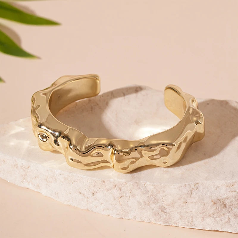 BoldPulse Irregular Cuff Bracelet
