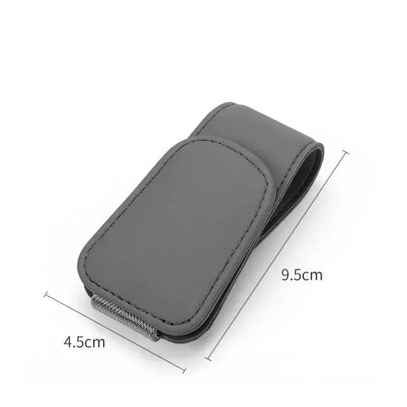MagnoClip™ – Leather Magnetic Car Sun Visor Glasses Holder