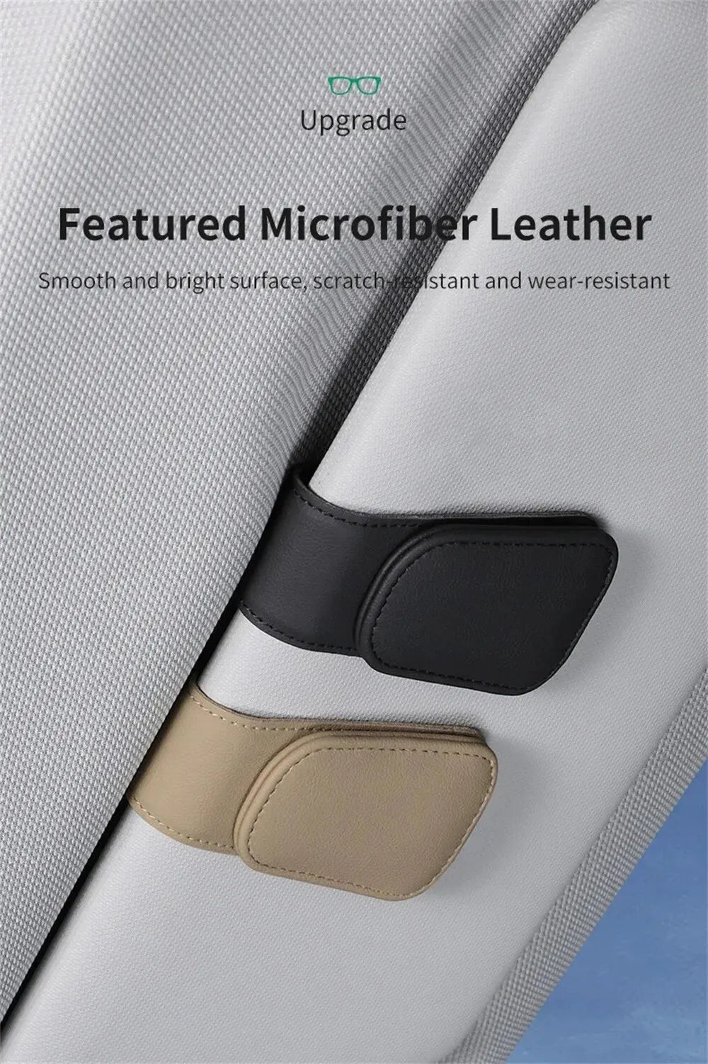 MagnoClip™ – Leather Magnetic Car Sun Visor Glasses Holder