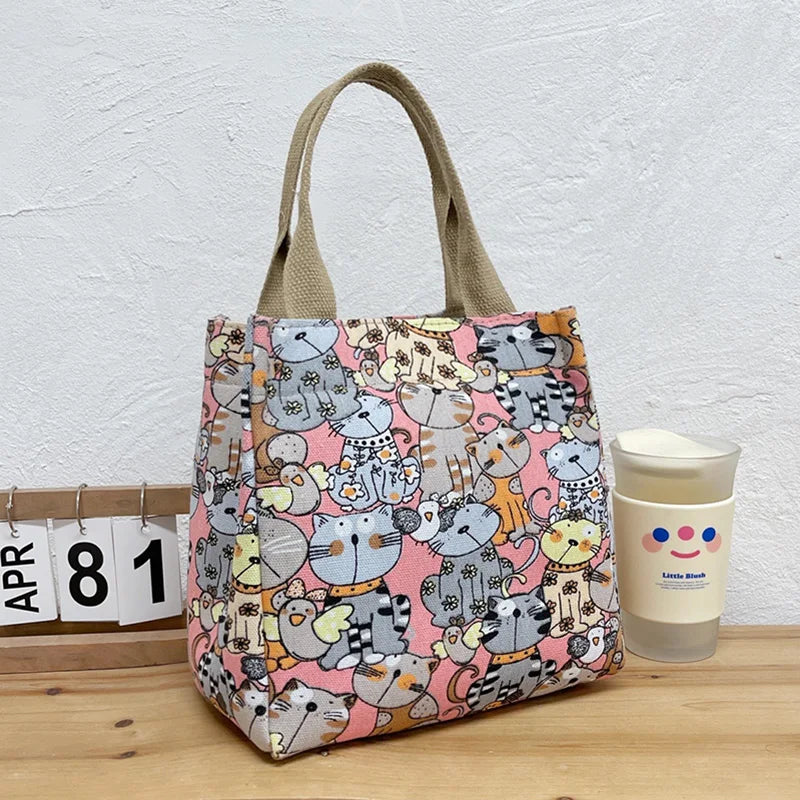 🐾 Chic Cat Canvas Tote – "Carry a Little Whimsy with You"
