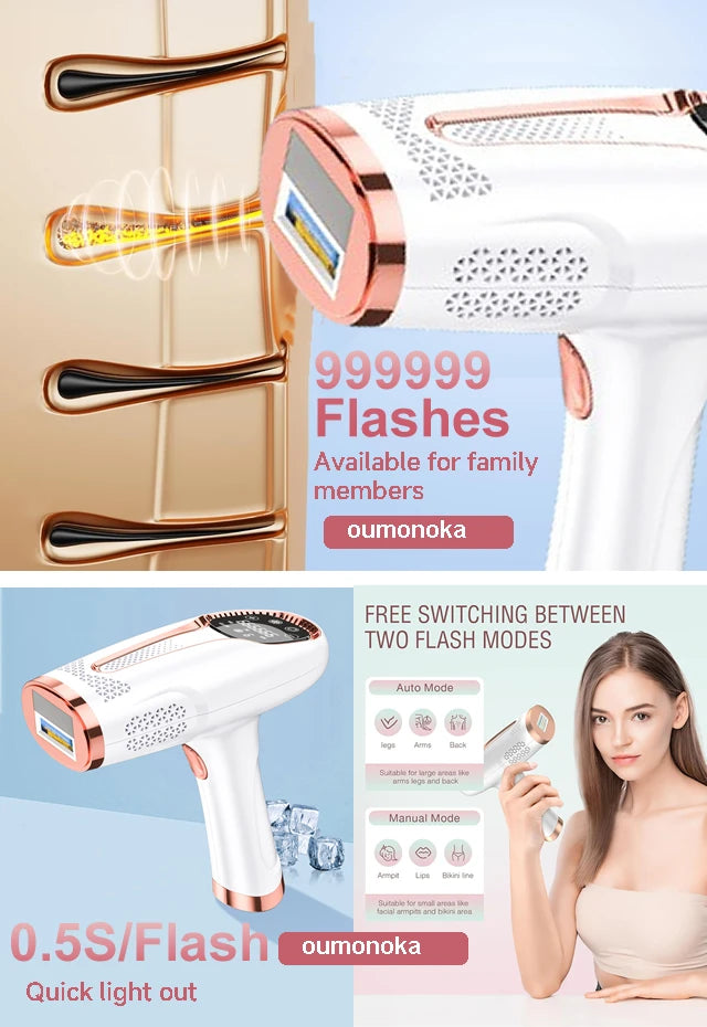 Permanent IPL Laser Epilator Women's Depilators Facial Shaving Hair Cutting Machine Men's Razor Shaver Mower Laser Hair Removal