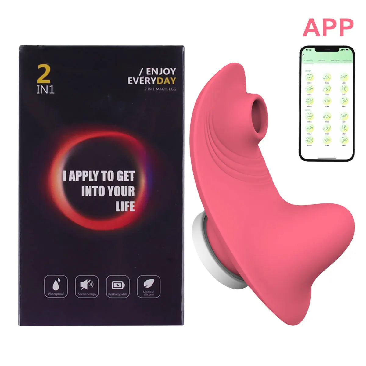 Wearable Mini Vibrator with Clitoral Suction & App Control