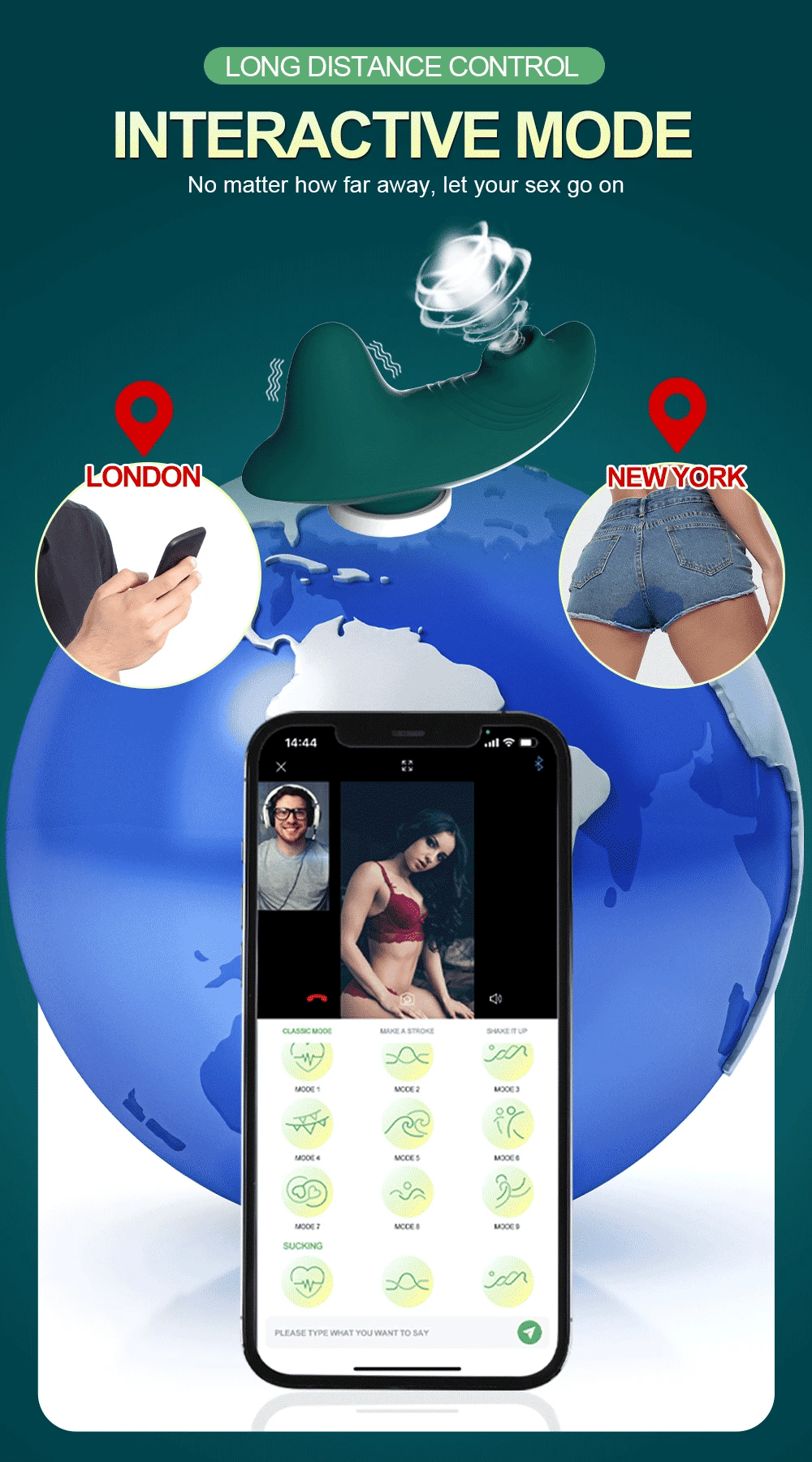 Wearable Mini Vibrator with Clitoral Suction & App Control