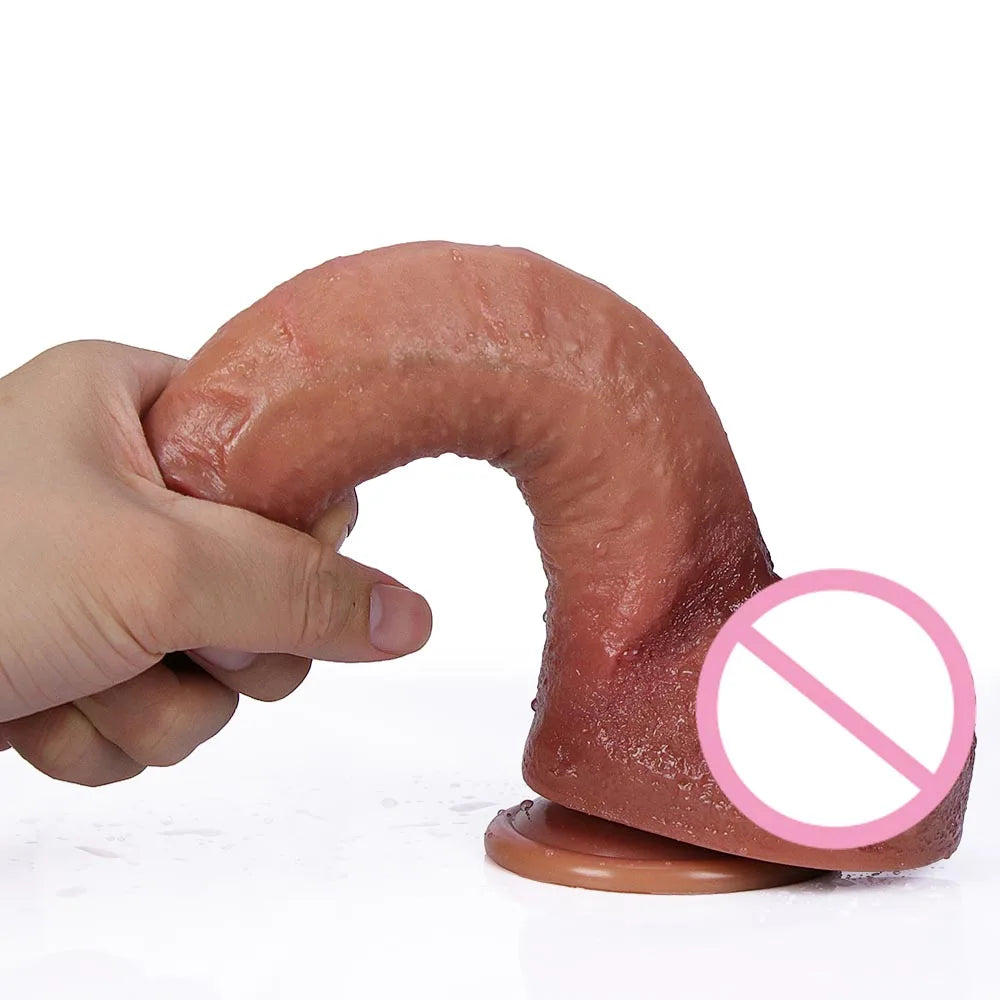 Silicone Real Big Thick Strap on Penis Foreskin Dick Anal Dildo Dilldo Masturbators Adult Sexy Toys for Women Men Girls Sexshop