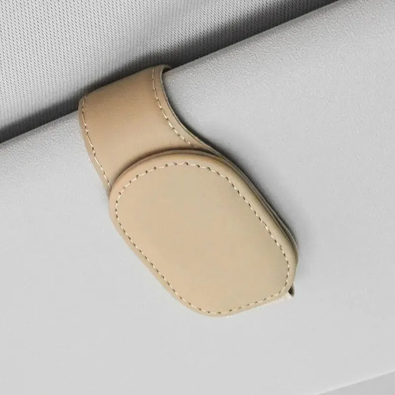 MagnoClip™ – Leather Magnetic Car Sun Visor Glasses Holder