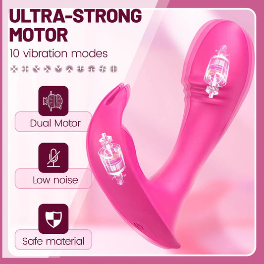 LustLink – The Dual Pleasure Wearable Vibrator with App Contro