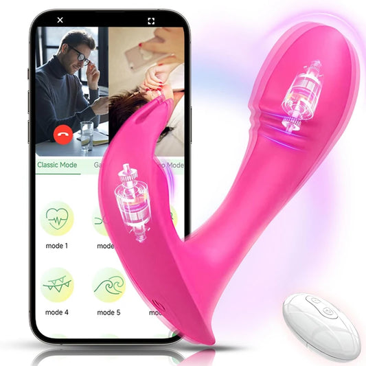 LustLink – The Dual Pleasure Wearable Vibrator with App Contro