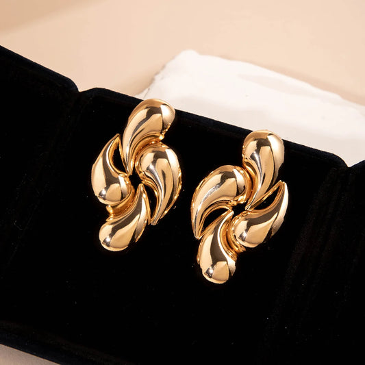 GleamMuse Minimalist Metal Drop Earrings