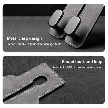 SuedeGrip™ – Premium Car Headrest Hook (20KG Load Capacity)