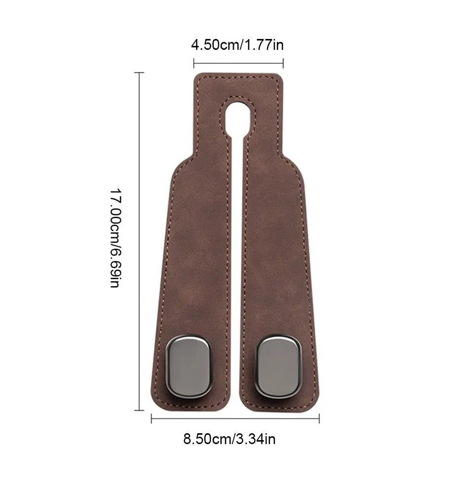 SuedeGrip™ – Premium Car Headrest Hook (20KG Load Capacity)