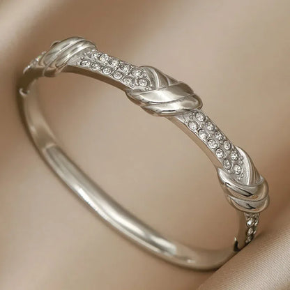 EternaKnot Bangle | Crystal Knot of Eternal Elegance