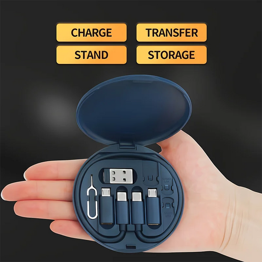 FlexiCharge™ – 6-in-1 Multi USB Adapter &amp; Charging Cable Kit (60W)