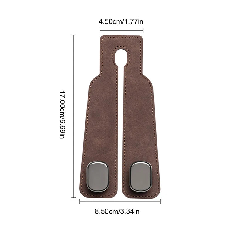 SuedeGrip™ – Premium Car Headrest Hook (20KG Load Capacity)