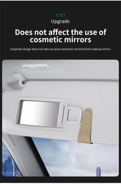 MagnoClip™ – Leather Magnetic Car Sun Visor Glasses Holder