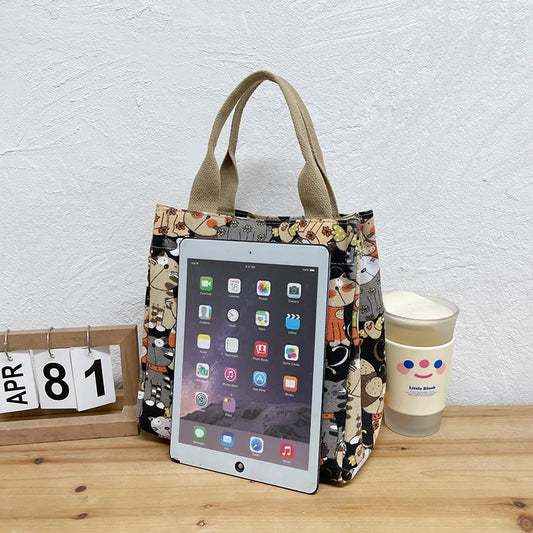🐾 Chic Cat Canvas Tote – "Carry a Little Whimsy with You"