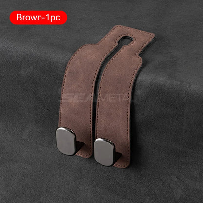 SuedeGrip™ – Premium Car Headrest Hook (20KG Load Capacity)