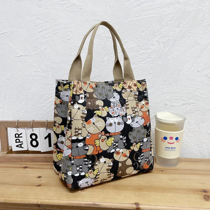 🐾 Chic Cat Canvas Tote – "Carry a Little Whimsy with You"