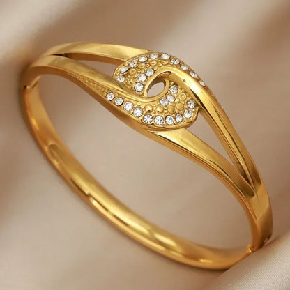 EternaKnot Bangle | Crystal Knot of Eternal Elegance