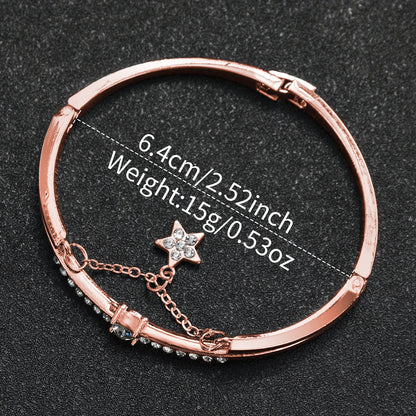 Stellar Bloom Set | Golden Watch & Starry Bracelet