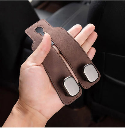 SuedeGrip™ – Premium Car Headrest Hook (20KG Load Capacity)