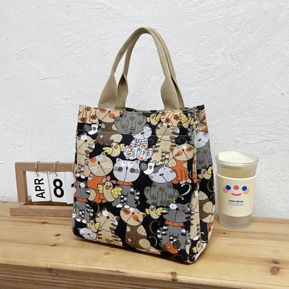 🐾 Chic Cat Canvas Tote – "Carry a Little Whimsy with You"