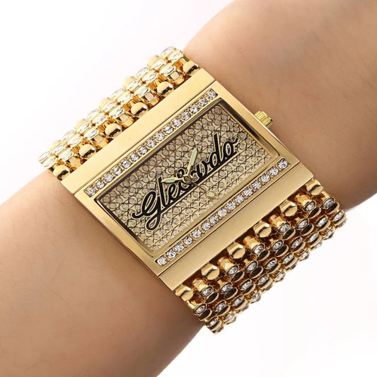 ✨ G&amp;D Women's Gold Square Watch – Elegance in Every Tick ✨