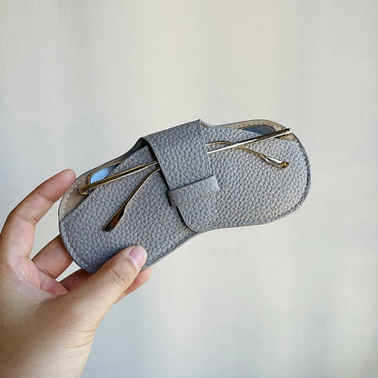 VelvetShield™ – Soft Leather Glasses Case for Everyday Elegance